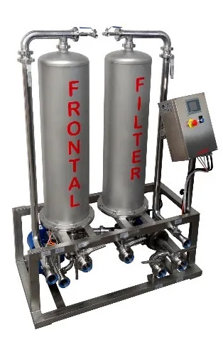 Filtro frontale a membrane con due colonne filtranti